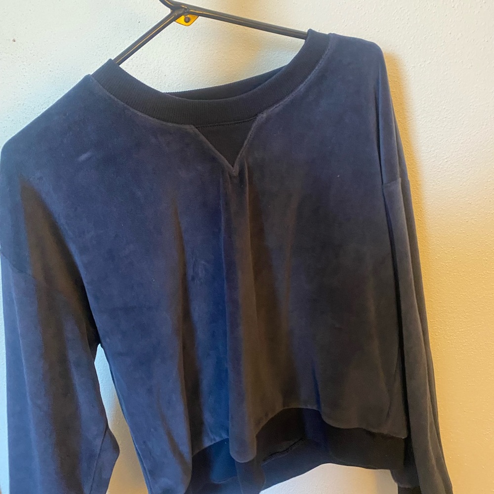 Velour crop top